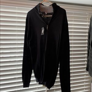 Saks Fifth Avenue Quarter Zip Merino Wool Sweater